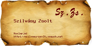 Szilvásy Zsolt névjegykártya